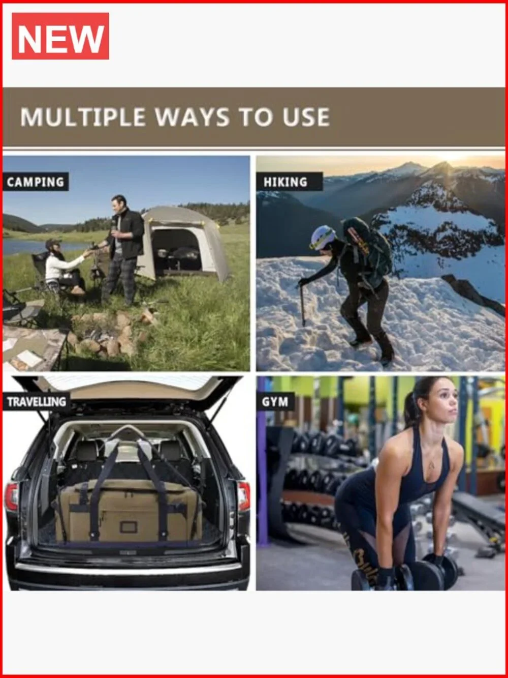 Heavy Duty Tactical Canvas Duffel Bag 80L/103L Travel Gym Carry On